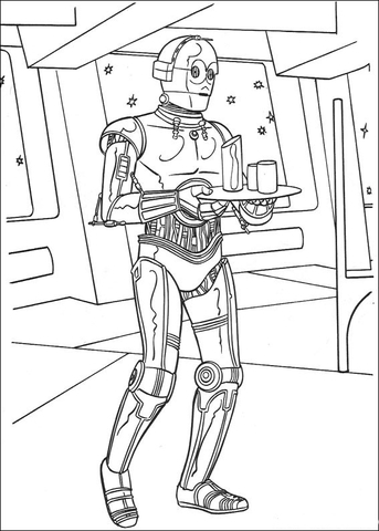 C 3Po Protocol Droid Coloring Page